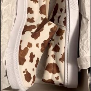 Cow print shoes